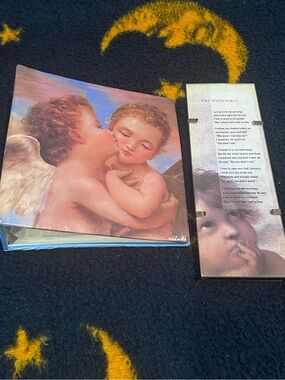 Vintage 90s Celestial Cherub Bundle Photo Album & Picture Whimsigoth Fairy Decor